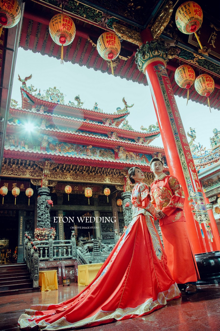 拍龍鳳褂婚紗,拍秀禾服婚紗,中式婚紗照,中式拍婚紗